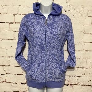 Fresh Produce Lavender Paisley Zip-Up Hoodie